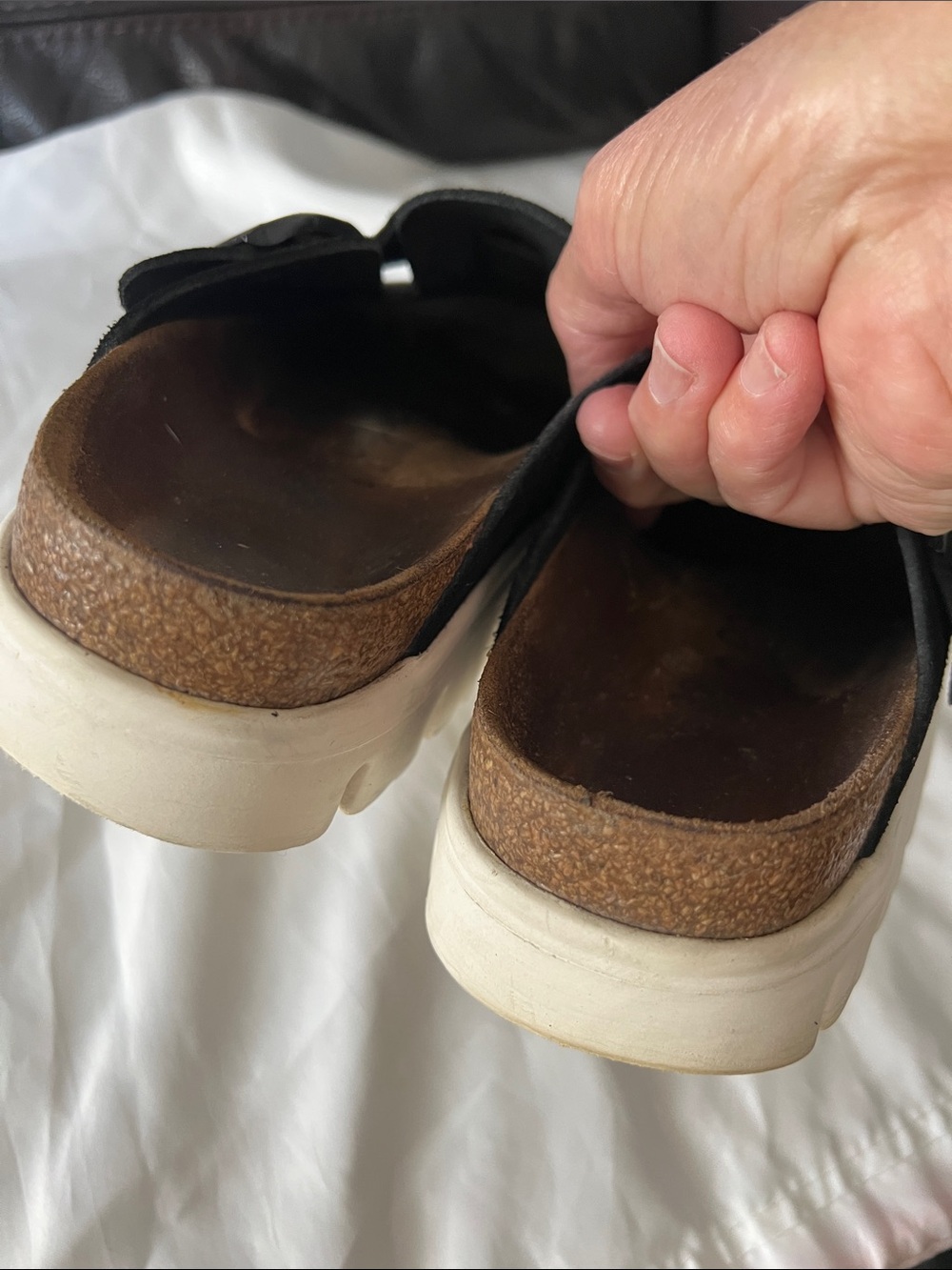 Papillio Black Suede Slip-On Clogs - Picture 6 of 8